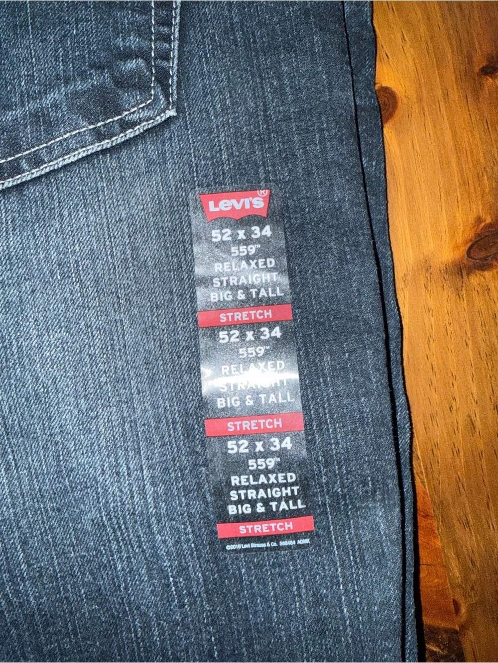Levi's Men’s 559 Relaxed Straight Jeans in Dark Indigo 52x34